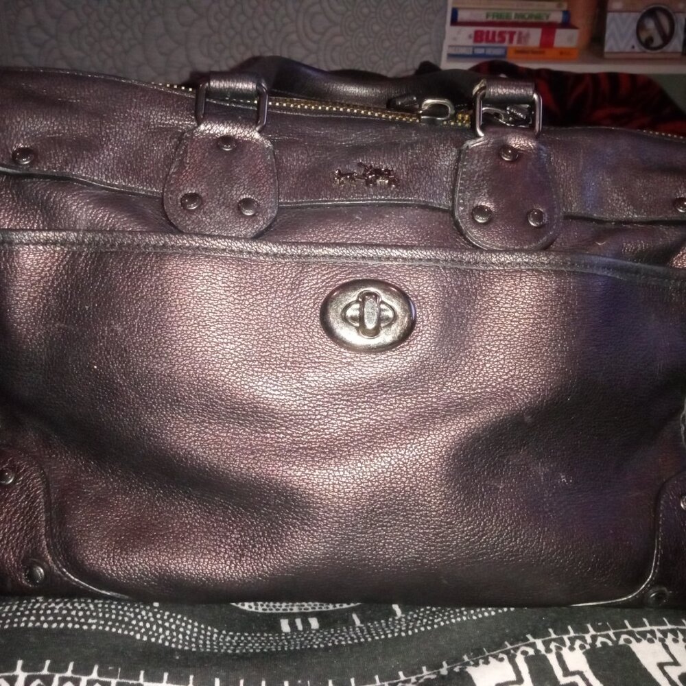 Coach Rhyder Satchel Metallic bronze